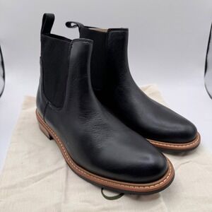 Nisolo Black Leather Chelsea Boots Women's US 6.5 Ankle Pull On Comfort